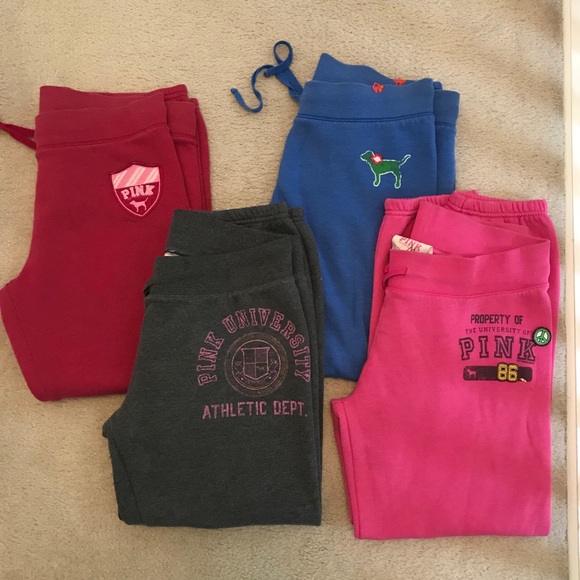 ✨VS PINK Bundle-✨4 Cropped Sweatpants + Bonus - Picture 1 of 8